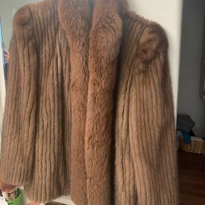 Real fur jackets.